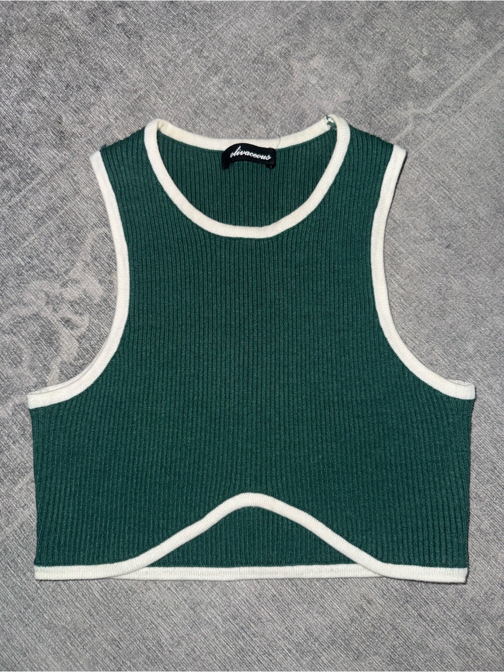 Olivaceous Curve Knit Crop